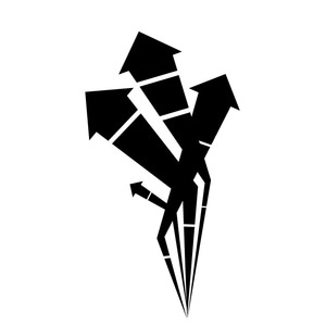 Sticker decorativ Artificiile, 100 x 185 cm, negru