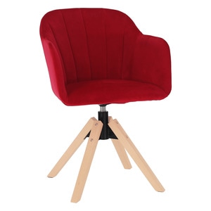 Fotoliu rotativ DacEnergy, textil, 58 x 61.5 x 82.5 cm, rosu