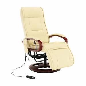 Fotoliu DacEnergy, recliner, piele ecologica, 66 x 93 x 95-110 cm, bej-cires