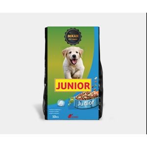 Hrana uscata pentru caini MIKAN Junior, mix carne, 10 Kg