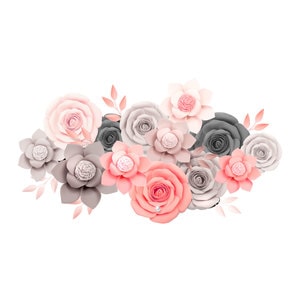 Sticker decorativ Paper Flowers, 115 x 65 cm