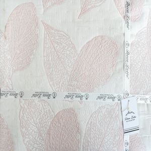 Set lenjerie pat si cuvertura Yaprak, 240x250cm, Alb / Roz, Eleganta