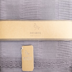 Cuvertura cu dantela Favorite, Gri Inchis, Eleganta