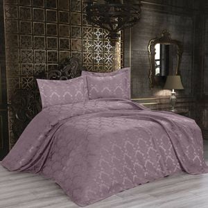 Set cuvertura Barcelona, 240 x 250 cm, 3 piese, poliester, mov