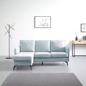 Coltar Hyperion Reversibil Stanga/Dreapta 193x86x136 cm Stofa Cyan-Gri