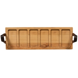 Tocator din lemn, compartimentat cu maner, Cesiro, 590x195x25