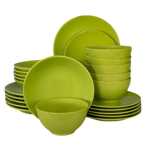 Set Complet Serviciu De Masa, Lime, 24 piese, Cesiro, Verde