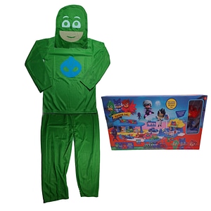 Costum pentru copii IdeallStore, Green Lizard, marimea 5-7 ani, 110-120, verde, cu garaj inclus