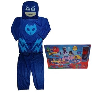 Costum pentru copii IdeallStore, Blue Cat, marime 5-7 ani, 110-120, albastru, cu garaj inclus