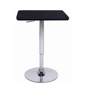 Masa de bar DacEnergy, realizata din MDF, rotativa, forma patrata, inaltimea reglabila, finisaj negru, 57 x57 x 84-110 cm