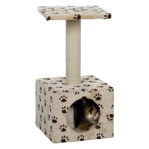 Ansamblu De Joaca, Pentru Pisici, Trixie Junior Zamora, 31x31x 61 cm Bej Cu Labute 43354