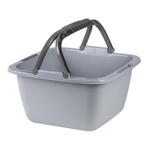 Vas din plastic cu manere 39x39x22cm, gri, JOTTA Pola