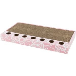 Carton De Zgariat Pentru Pisici, Trixie Cu 2 Mingi, 48x5x25 cm, Roz, 48005