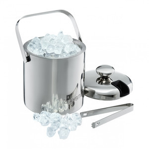 Galeata gheata cu capac, maner si cleste 1.3L, frapiera inox, AMBITION Ice