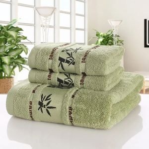 Set 3 prosoape Oriental, 100% Bambus, Verde