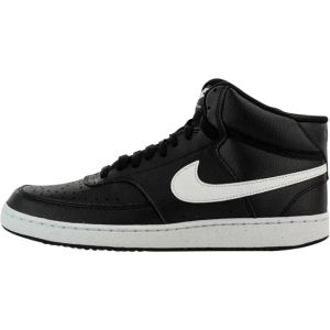 Nike, Pantofi sport mid-high de piele ecologica Court Vision, Negru, 7.5