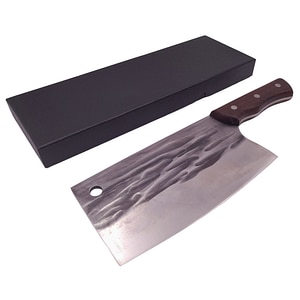 Satarul bucatarului IdeallStore, lucrat manual, Game Changer, 32 cm, otel inoxidabil, 700 g, maro