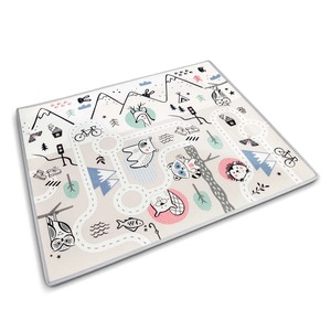 Covoras pliabil din spuma DacEnergy, 2 fete, usor de curatat, durabil, rulat, antiderapant, multifunctional, 180 x 150 x 1,5 cm, roz