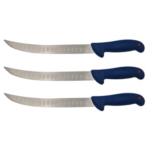 Set trei cutite de bucatar IdeallStore, Chef's Knife, otel inoxidabil, 38 cm, albastru