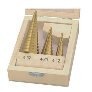 Set burghie conice acoperite cu titan pentru tabla Wert 3500, O4-32 mm, 3 piese