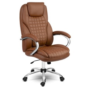 Scaun de birou DacEnergy, piele ecologica, maro