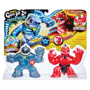 Set 2 figurine din cauciuc Goo Jit Zu Dino X-Ray Trash vs Verapz 12cm