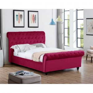 Pat Silver 160x200 cm Tapitat Catifea Magenta