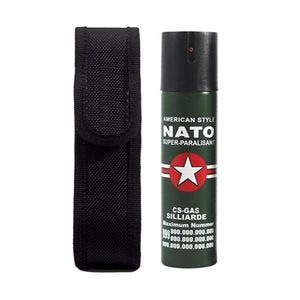 Spray paralizant IdeallStore Nato Defence, propulsie jet, 90 ml, husa inclusa, verde