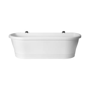 Jardiniera Corsica Easy Balcony 60 cm, culoarea alb, cu suporti inclusi