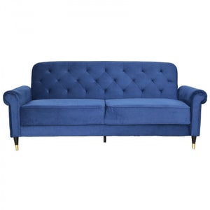 Canapea Paloma 220x83x80 cm Rabatabila Catifea Albastru