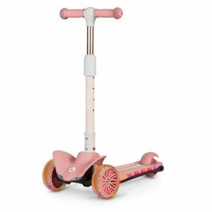 Lionelo - Trotineta Timy, Copii, Pliabila, Pana la 50 Kg, Cu design ergonomic, Cu lumini LED, 26,5 x 60 x 64-76 cm, 3 ani+, Roz