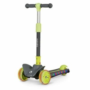Lionelo - Trotineta Timy, Copii, Pliabila, Pana la 50 Kg, Cu design ergonomic, Cu lumini LED, 26,5 x 60 x 64-76 cm, 3 ani+, Verde