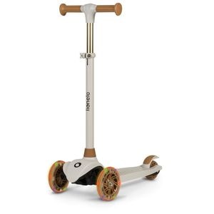Lionelo - Trotineta pentru copii, Jessy, Pliabila, Pana la 50 Kg, Cu design ergonomic, Cu lumini LED, 56 x 26 x 67-82 cm, 3 ani+, Maro