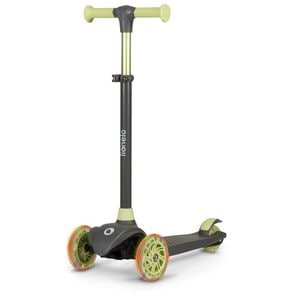 Lionelo - Trotineta pentru copii, Jessy, Pliabila, Pana la 50 Kg, Cu design ergonomic, Cu lumini LED, 56 x 26 x 67-82 cm, 3 ani+, Verde