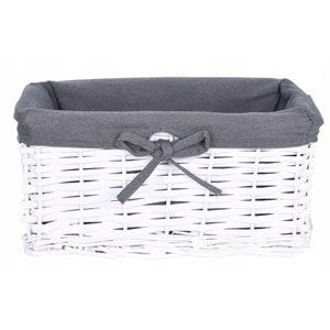 Cos de rachita elegant, ProCart, interior captuseala in, 30x20x15cm, alb-gri