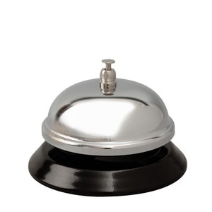 Clopotel sonerie pentru receptie hotel, bar, pensiune, PROCART, otel inoxidabil, diametru 5.5 cm