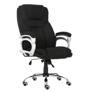 Scaun profesional Arka Chairs B174 din textil negru, baza metalica, confortabil