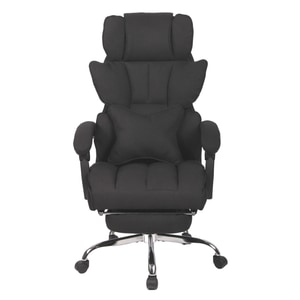 Scaun Zendeco B188 din textil negru, baza metalica, confortabil