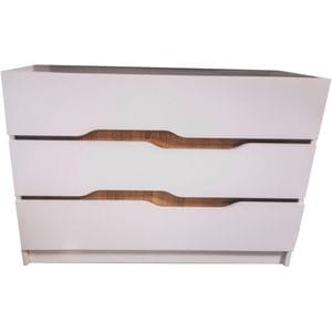 Comoda, Sani, Hero, 100 x 39 x 71cm, Alb si Stejar sonoma
