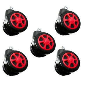 Role gumate 60mm, rosu negru, pentru scaun de gaming
