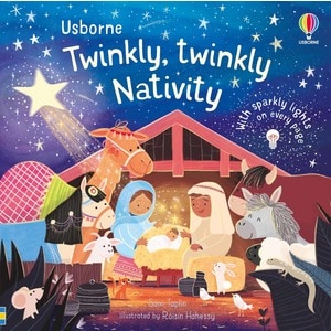 Carte cu luminite pentru copii, Usborne, The Twinkly Twinkly Nativity, 1+ ani