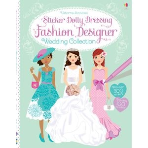 Carte pentru copii, Usborne, Sticker Dolly Dressing Fashion Designer Wedding Collection, 7+ ani