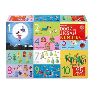 Carte pentru copii, Usborne, Book and Jigsaw Numbers, 3+ ani
