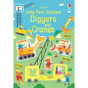 Carte pentru copii, Usborne, Little First Stickers Diggers and Cranes, 3+ ani