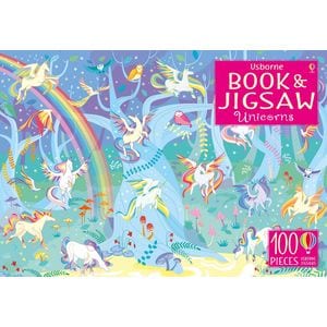 Carte pentru copii, Usborne, Usborne Book and Jigsaw Unicorns, 5+ ani