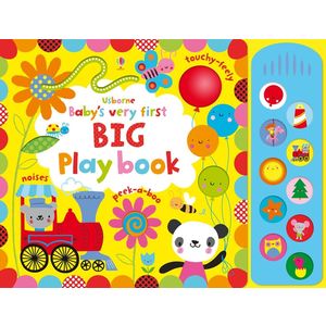Carte cu sunete pentru copii, Usborne, Babys very first big play book, 0+ luni