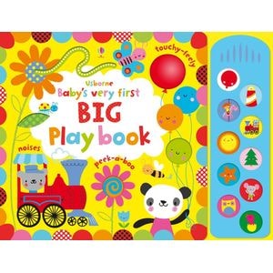 Carte cu sunete pentru copii, Usborne, Babys very first big play book, 0+ luni