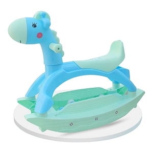 Calut 2 in 1 balansoar cu roti si muzica, Rocky Blue