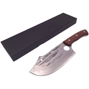 Cutit tip satar IdeallStore, lucrat manual, Spiritual Blade, 28 cm, otel inoxidabil, 300 g, maro