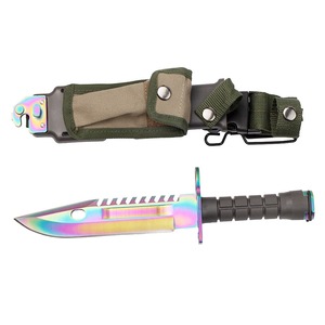 Cutit de vanatoare IdeallStore, Jungle Rainbow, multicolor, 32.5 cm, teaca inclusa